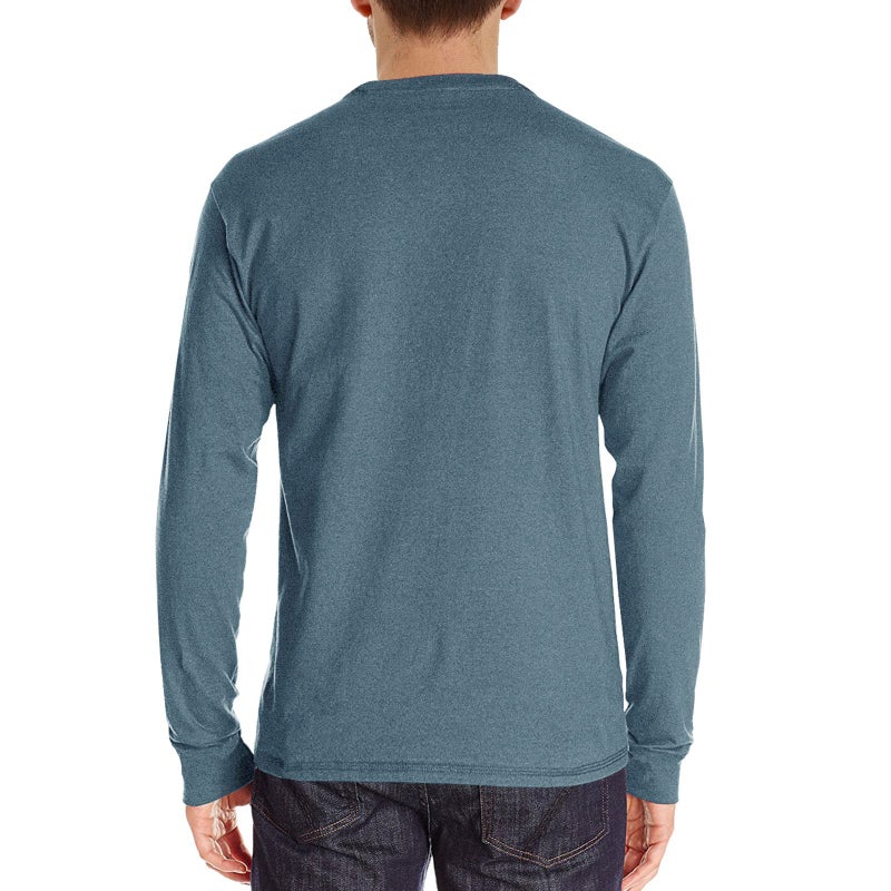 PEGENO Men's Casual Slim Fit Long Sleeve Henley T-Shirts Cotton Shirts (US X-Large, A1 VG-Blue) - Image 2